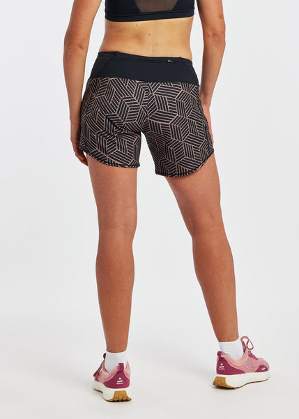 Women's Long Roga Shorts | Geo Arrow Print