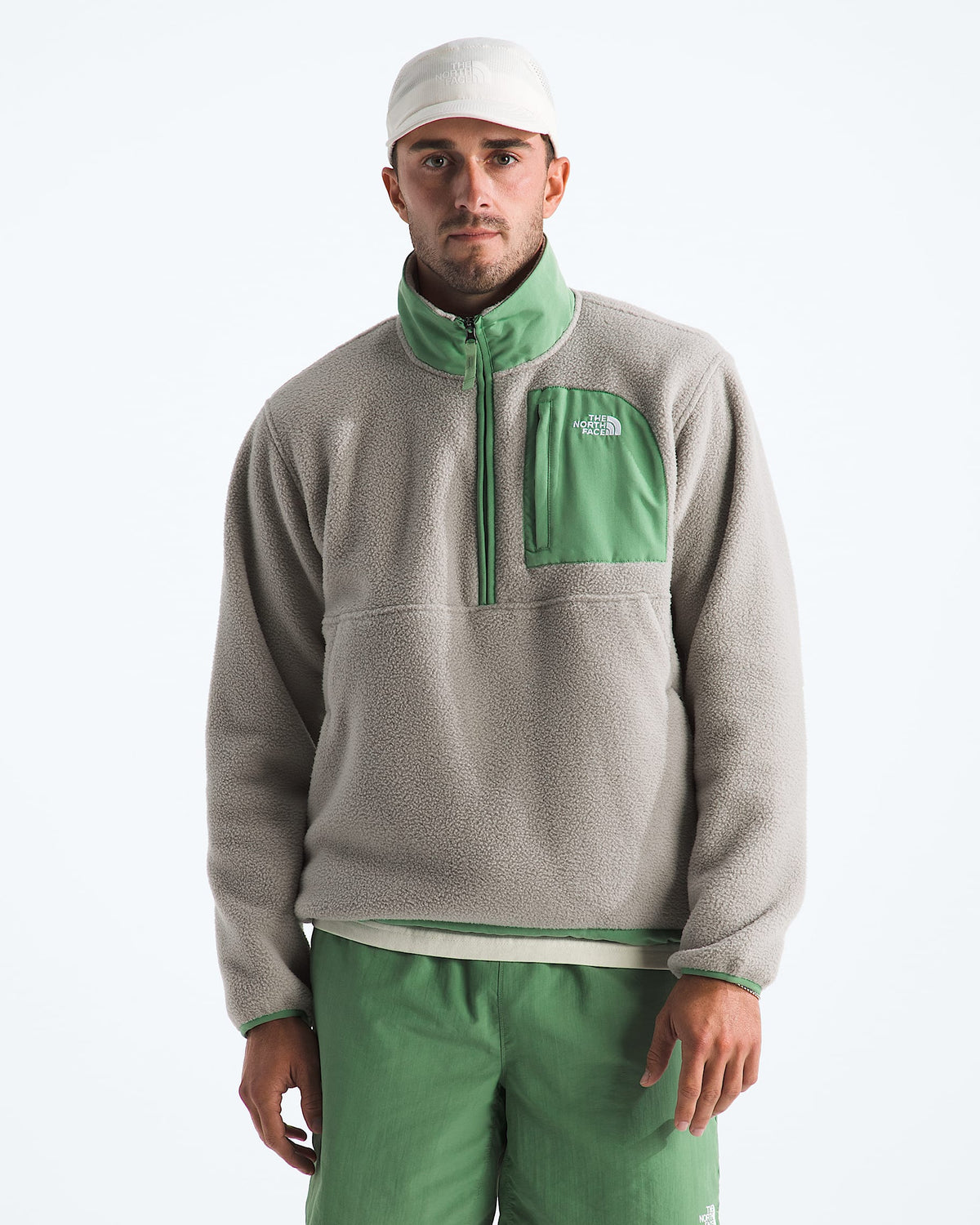 Men's Yumiori 1/2 Zip | Stone/Algae