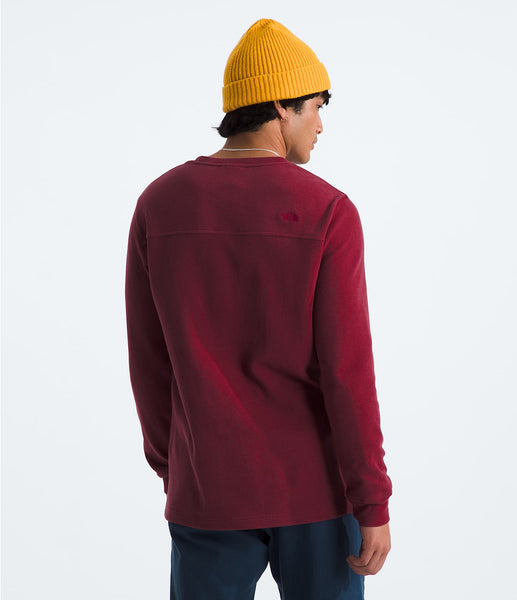 Men's Waffle Long Sleeve Henley | Beetroot