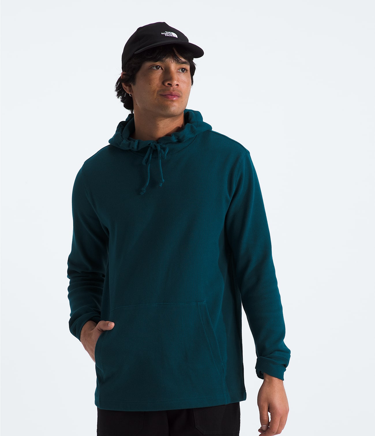 Men's Waffle Hoodie | Midnight Petrol