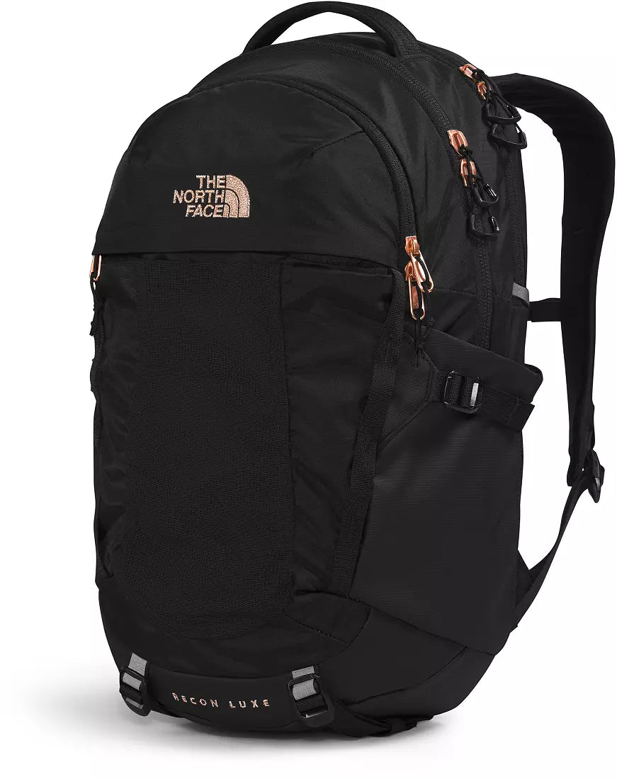 Women's The North Face Recon Luxe Backpack TNF Black / Burnt Coral