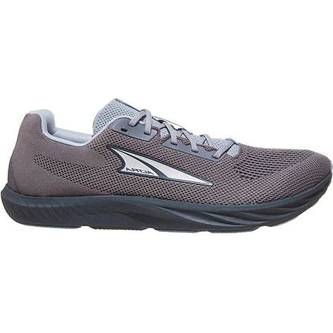 A gray Altra running shoe with a dark gray sole, gray laces, and a white Altra logo on the side, shown against a plain white background.