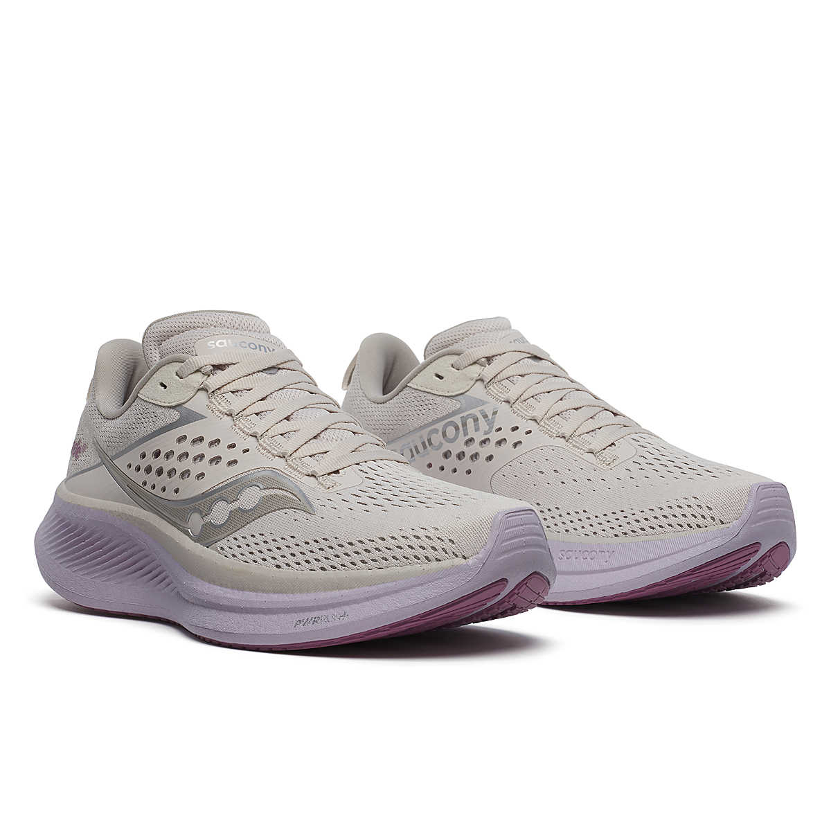 Saucony Women's Ride 17 Wide | Moon/Viola – Lively Athletics
