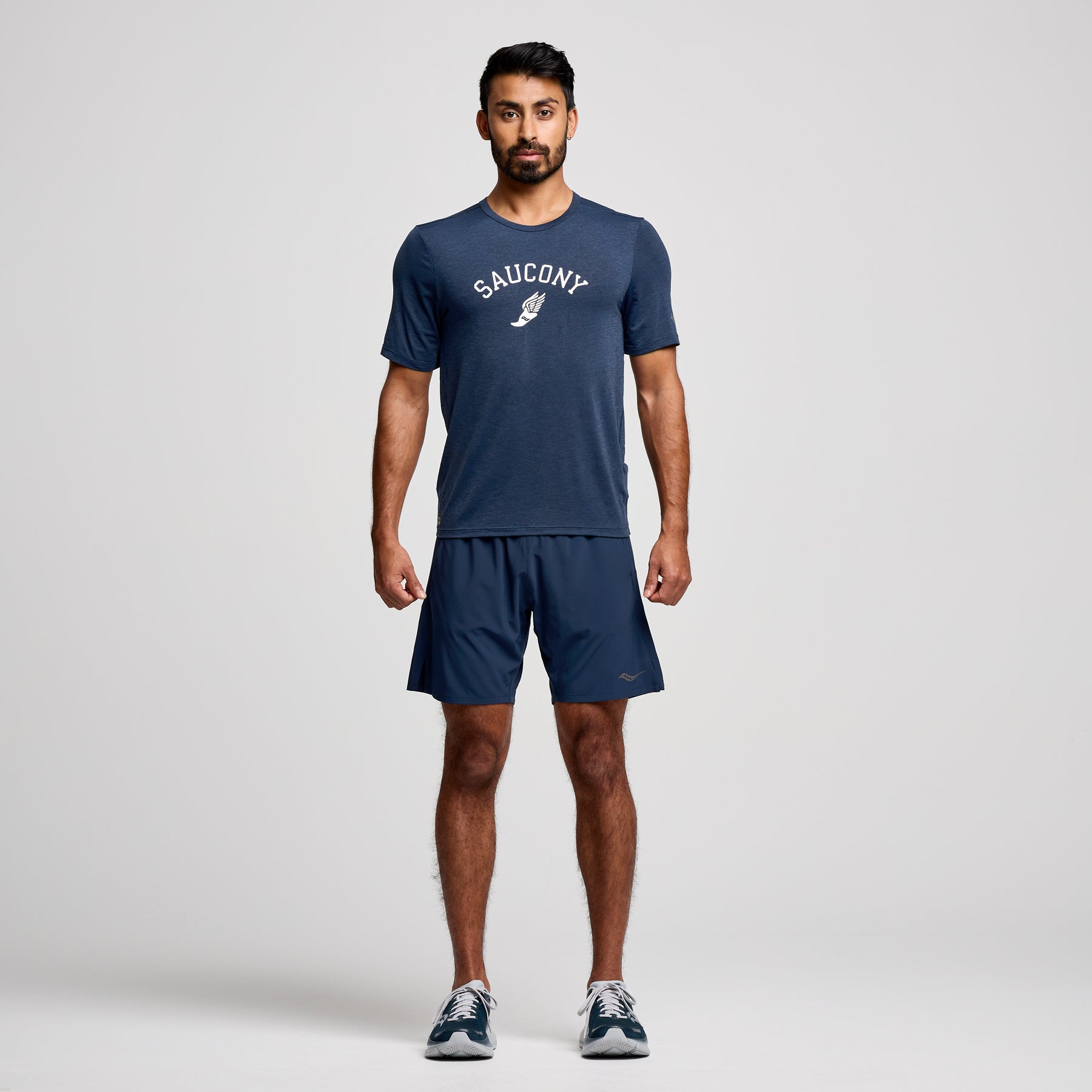Men's Stopwatch Short Sleeve | Navy Heather Graphic