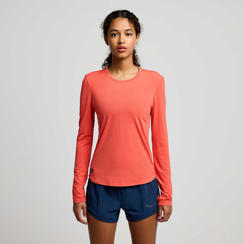 Women's Stopwatch Long Sleeve | Cayenne Heather