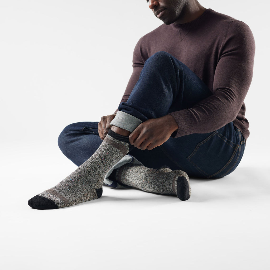 Larimer Crew |Black/Taupe Heather