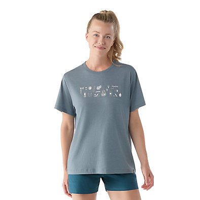 Gone Camping Graphic Tee | Pewter Blue