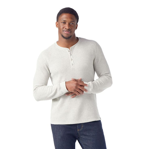 Men's Waffle LS Henley | Ash Heather