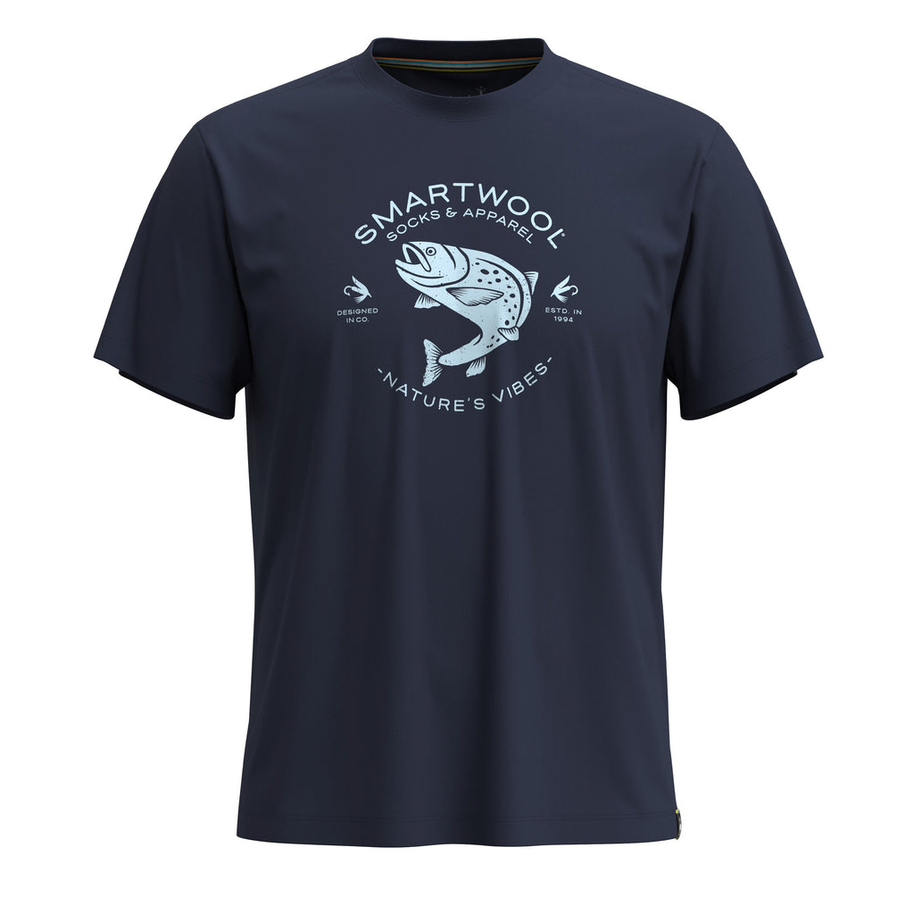 Men's Trout Fishing Graphic Tee | Navy