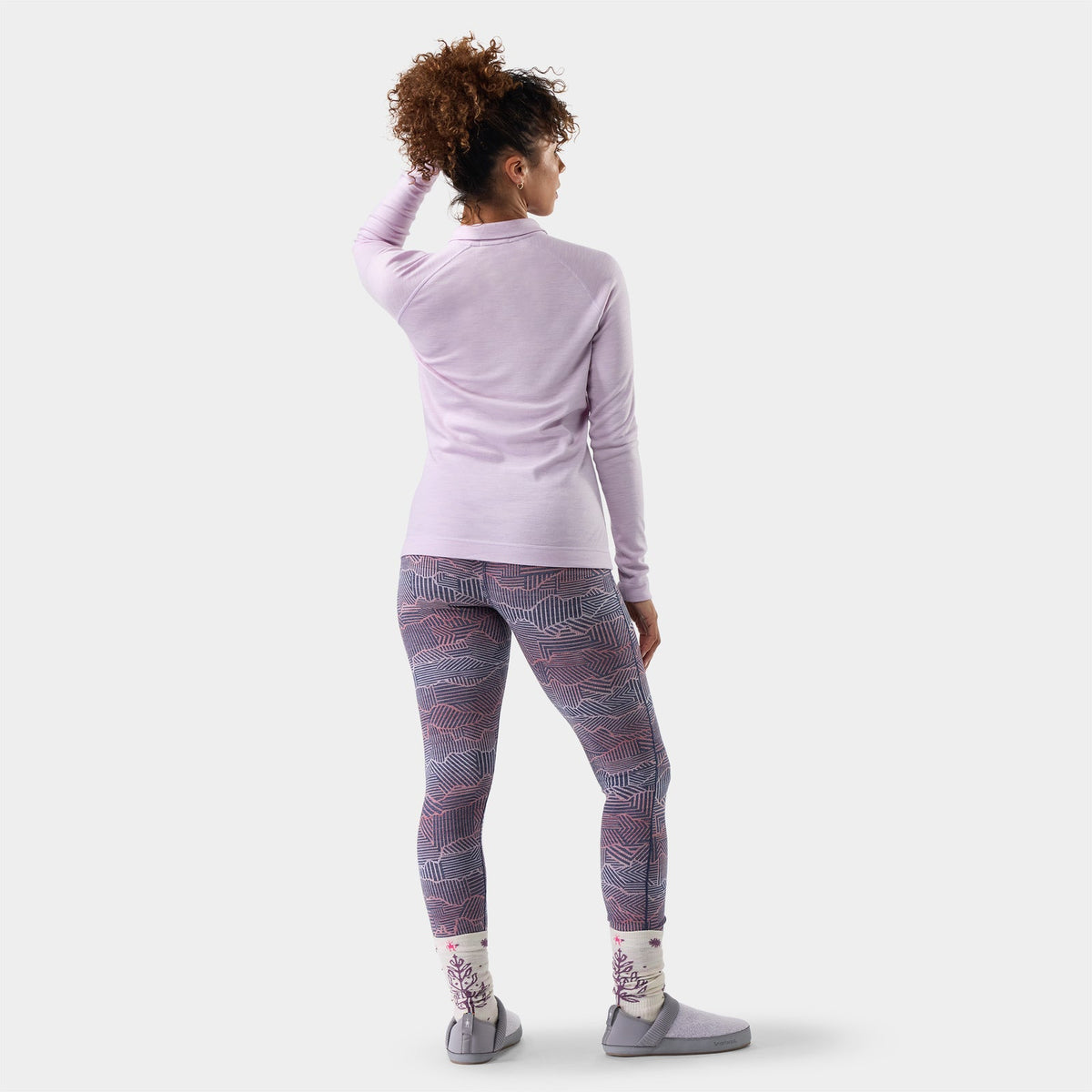 Women's Merino Thermal 1/4 Zip | Lavender Sky Heather