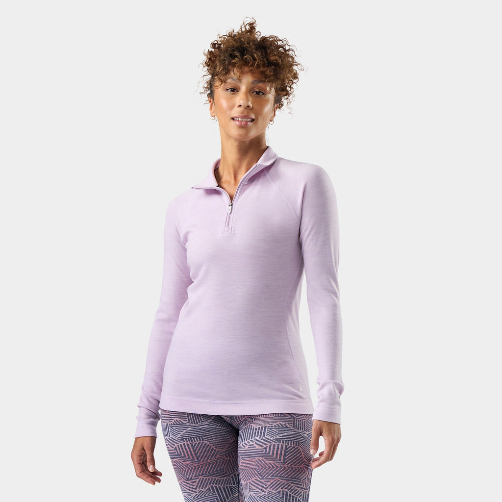 Women's Merino Thermal 1/4 Zip | Lavender Sky Heather