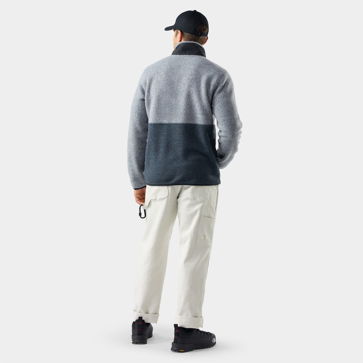 Men's Second Cut Fleece 1/2 Zip |Gray Navy