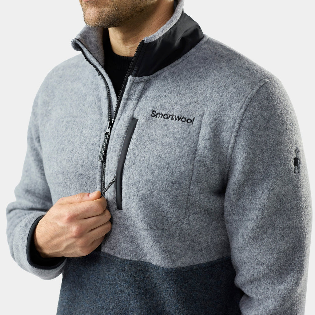 Men's Second Cut Fleece 1/2 Zip |Gray Navy