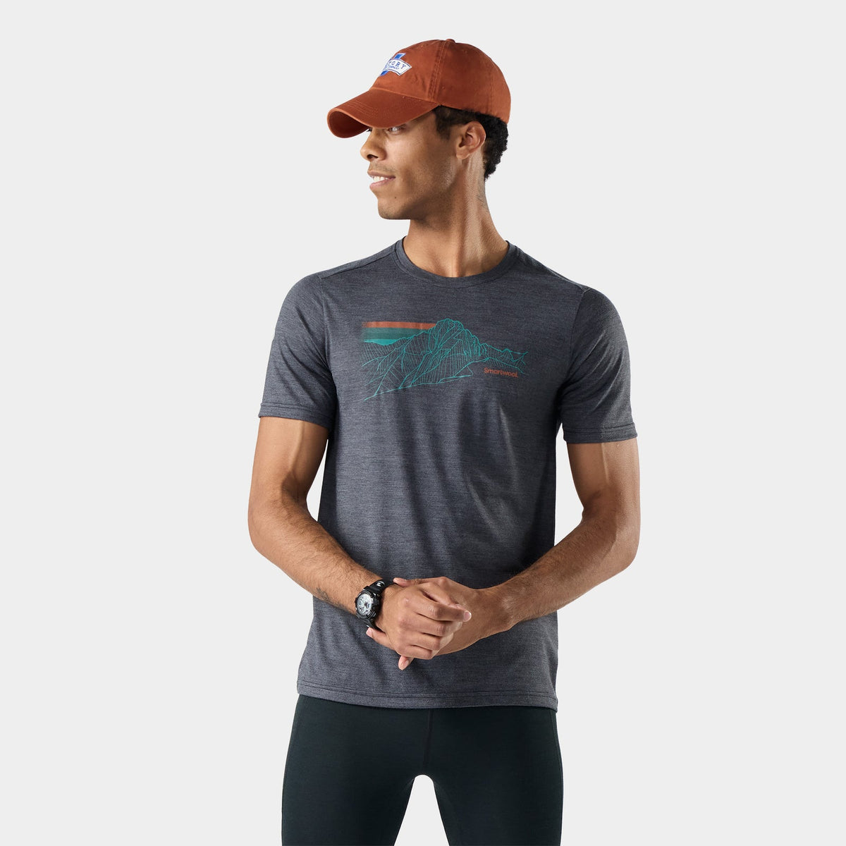 Men's Alpine Trace Graphic Tee |Charcoal Heather