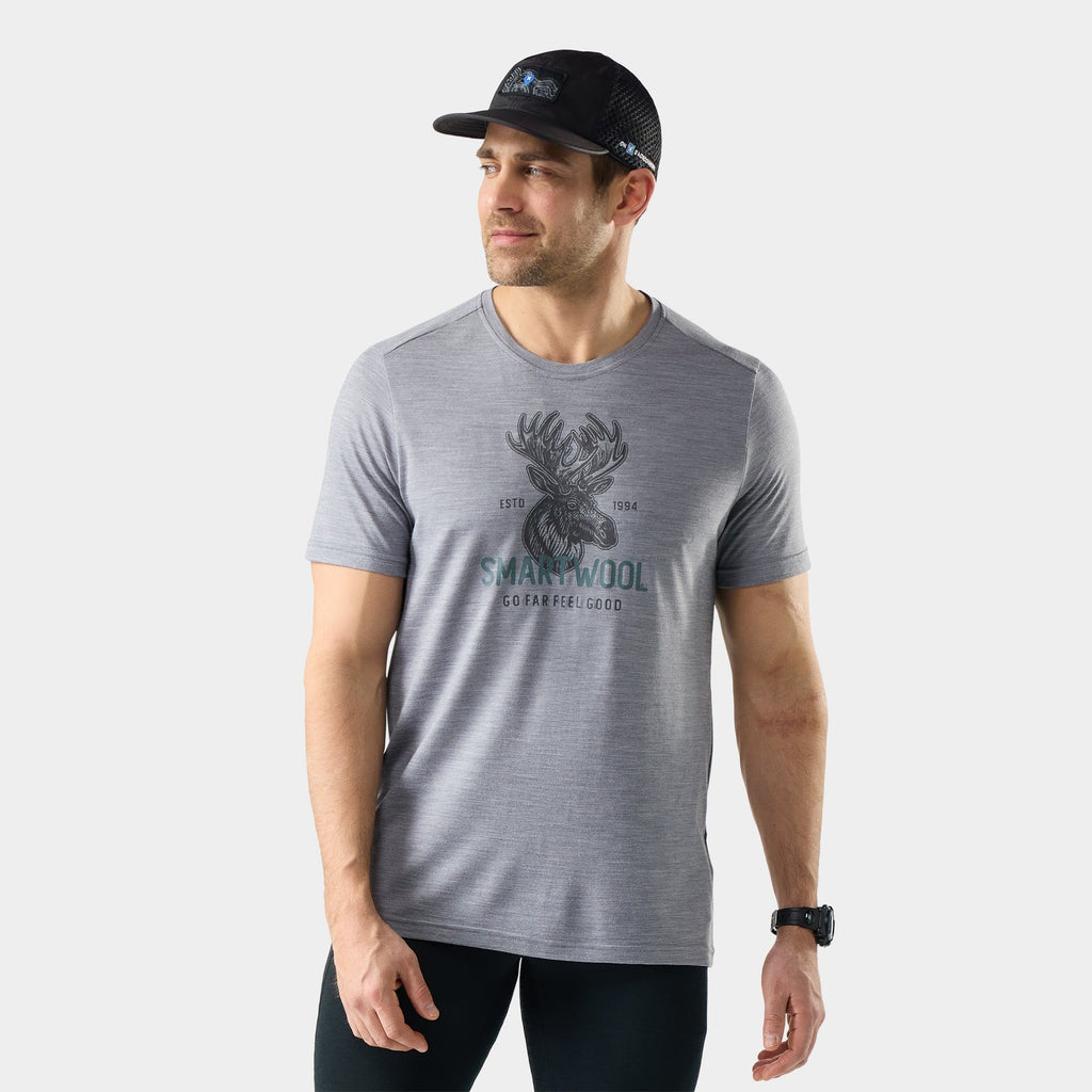 Men's Moose Graphic Tee |Light Gray Heather