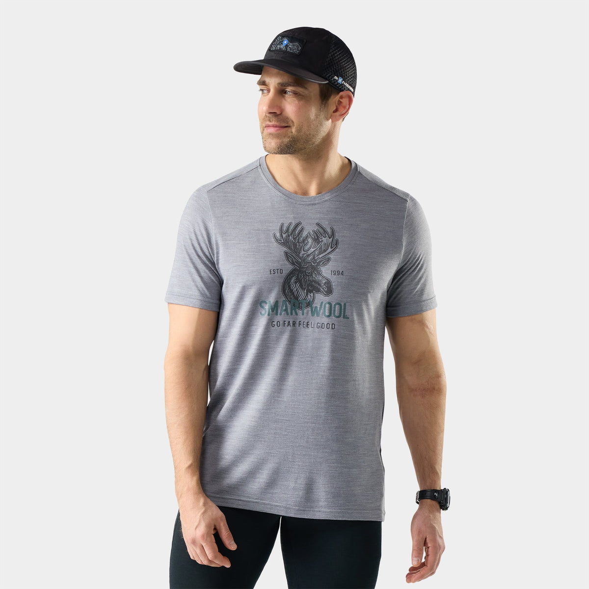 Men's Moose Graphic Tee |Light Gray Heather