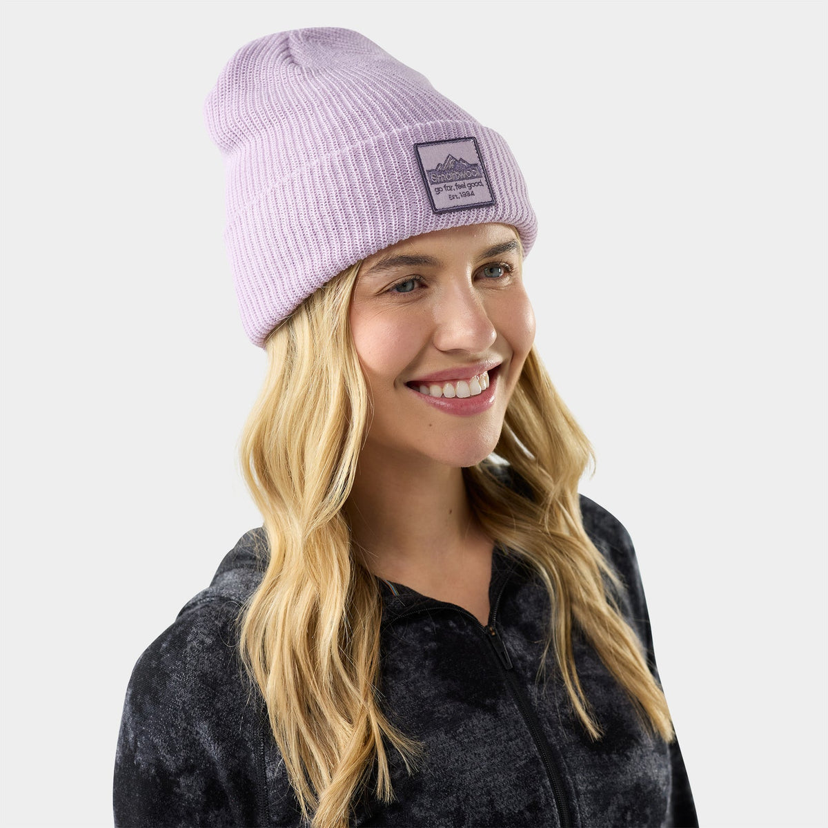 Patch Beanie | Lavender Sky Heather