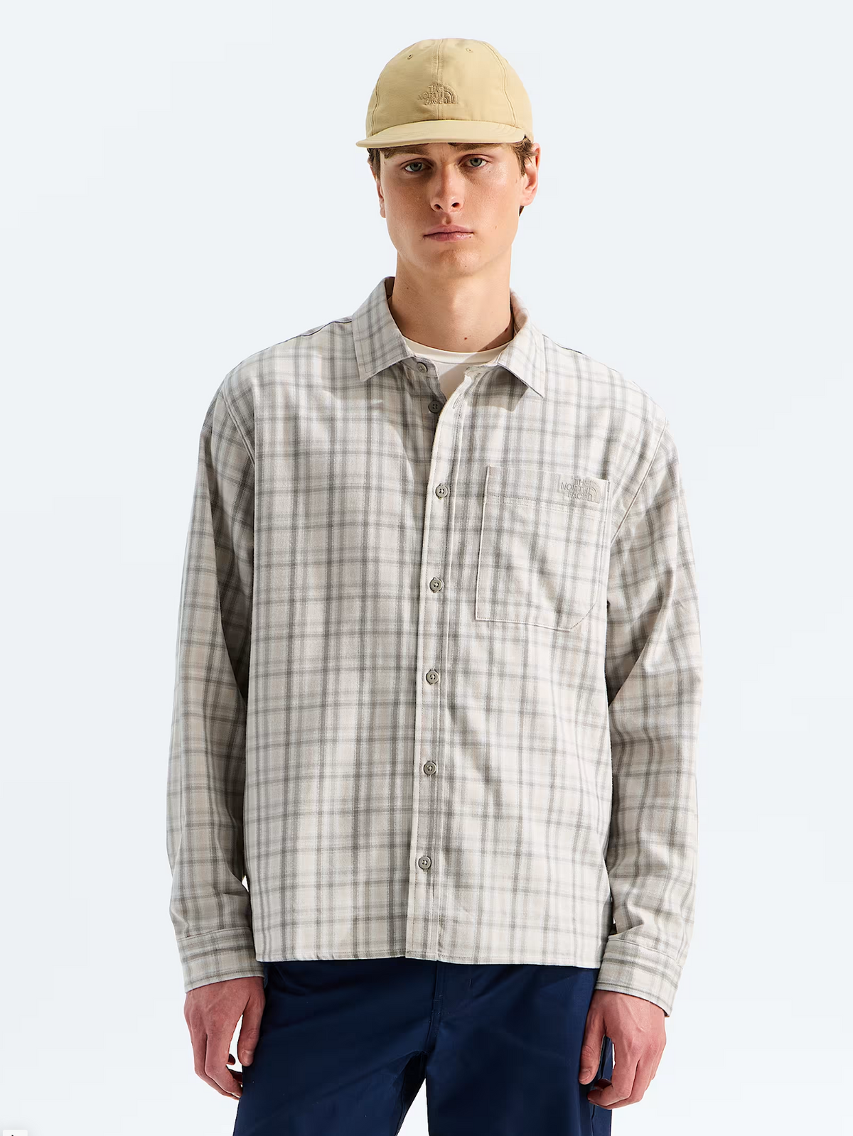 Men's Mountain Falls Flannel | Stone Plaid