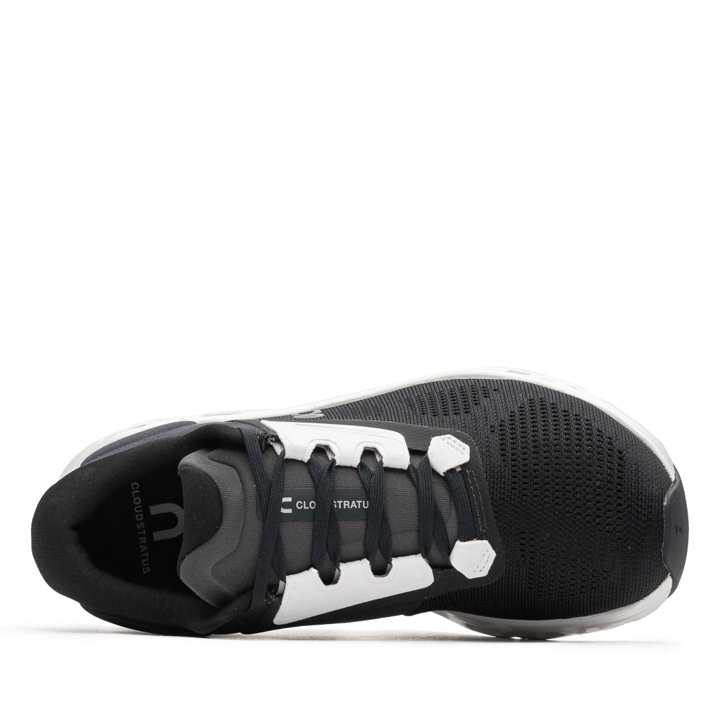 ON Women's Cloudstratus 3 Black/Frost – Lively Athletics