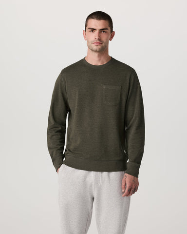 Men's Jeffreys Crew 2.0 | Olive Heather