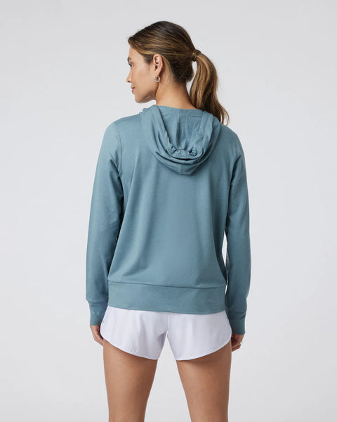 Women's Halo Performance Hoodie 2.0 | Smoke Blue Heather