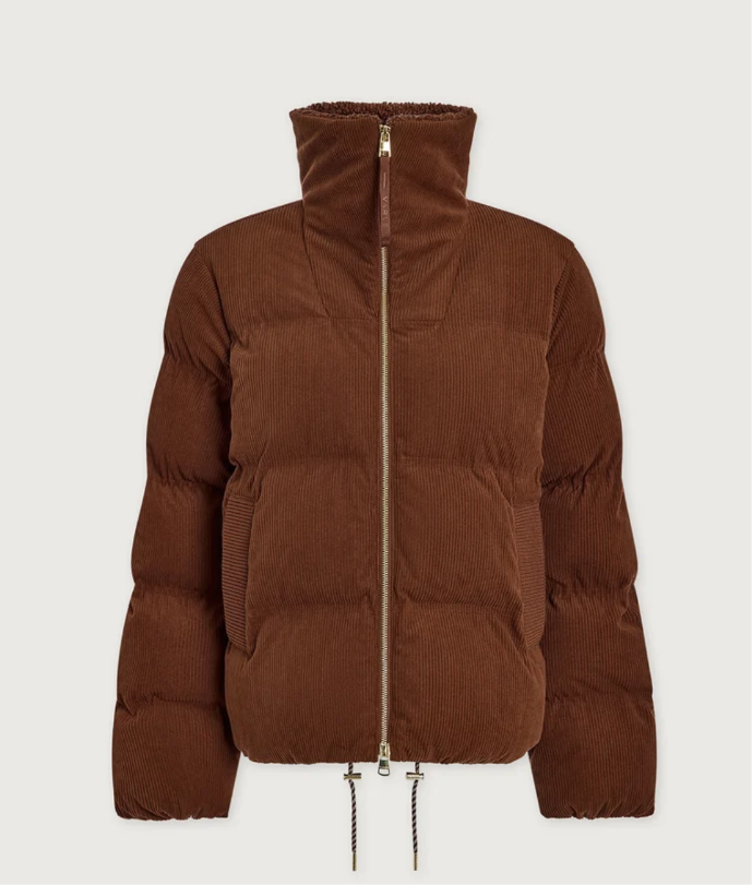 Brackley Cord Puffer Jacket | Cappucino