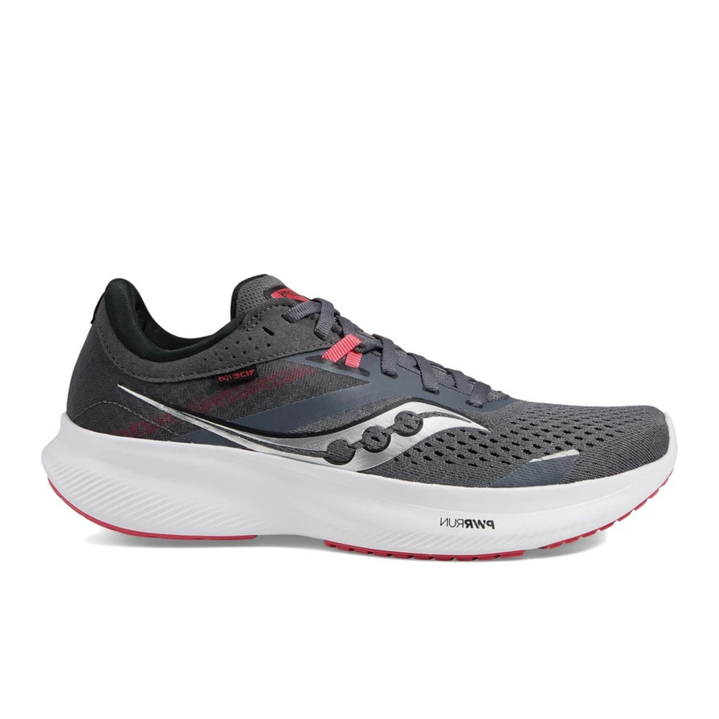 A black Altra running shoe with a white midsole, shown in a side profile view against a plain white background.