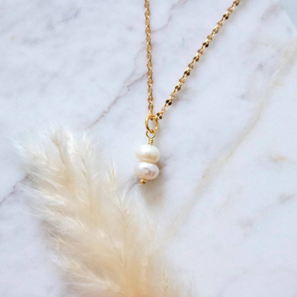 Double Pearl Necklace