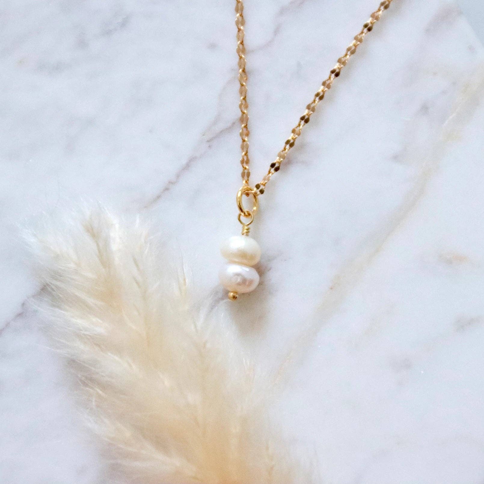 Double Pearl Necklace