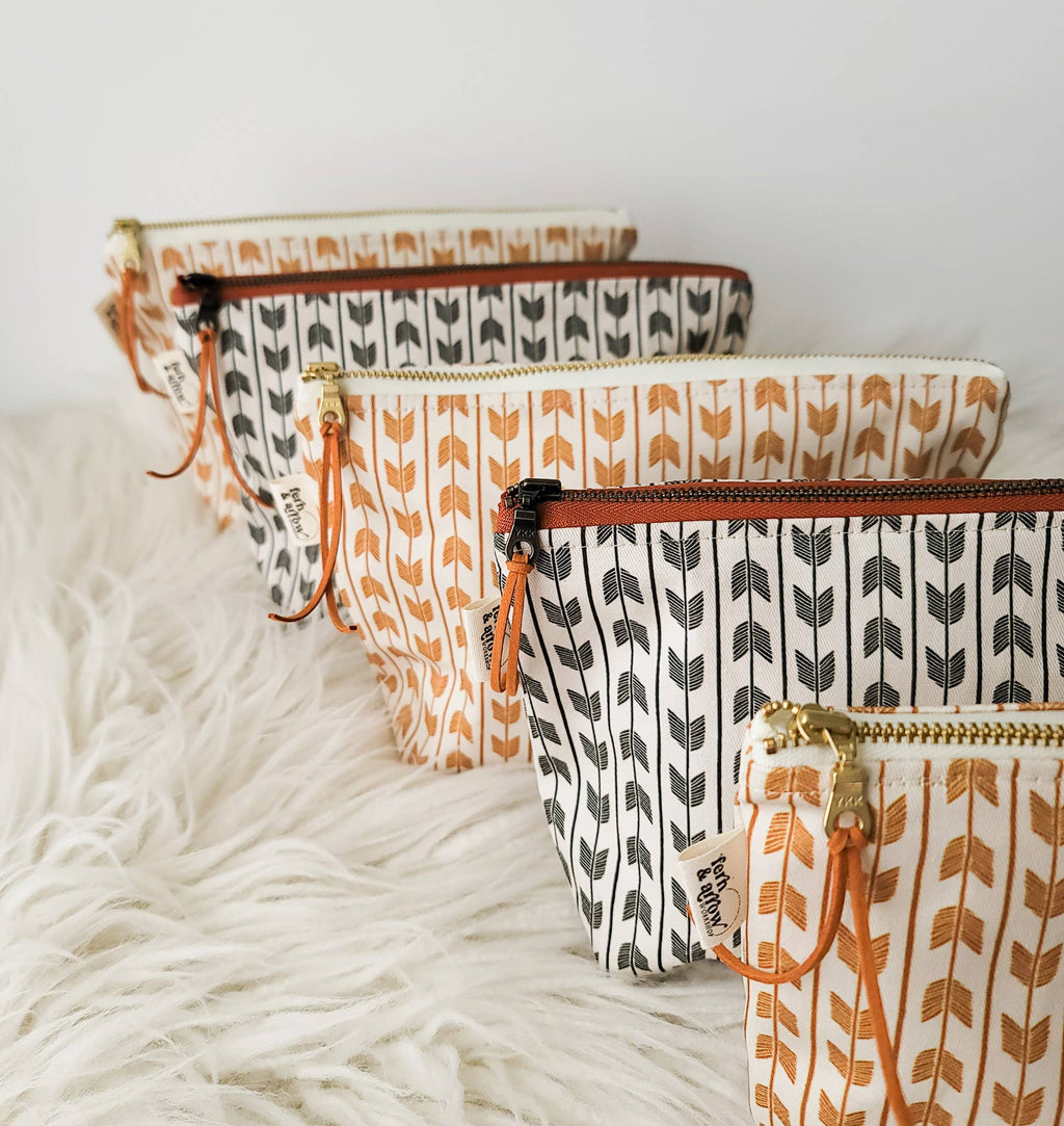 Boxy Water Resistant Wet/Dry Bag | Rust Chevron