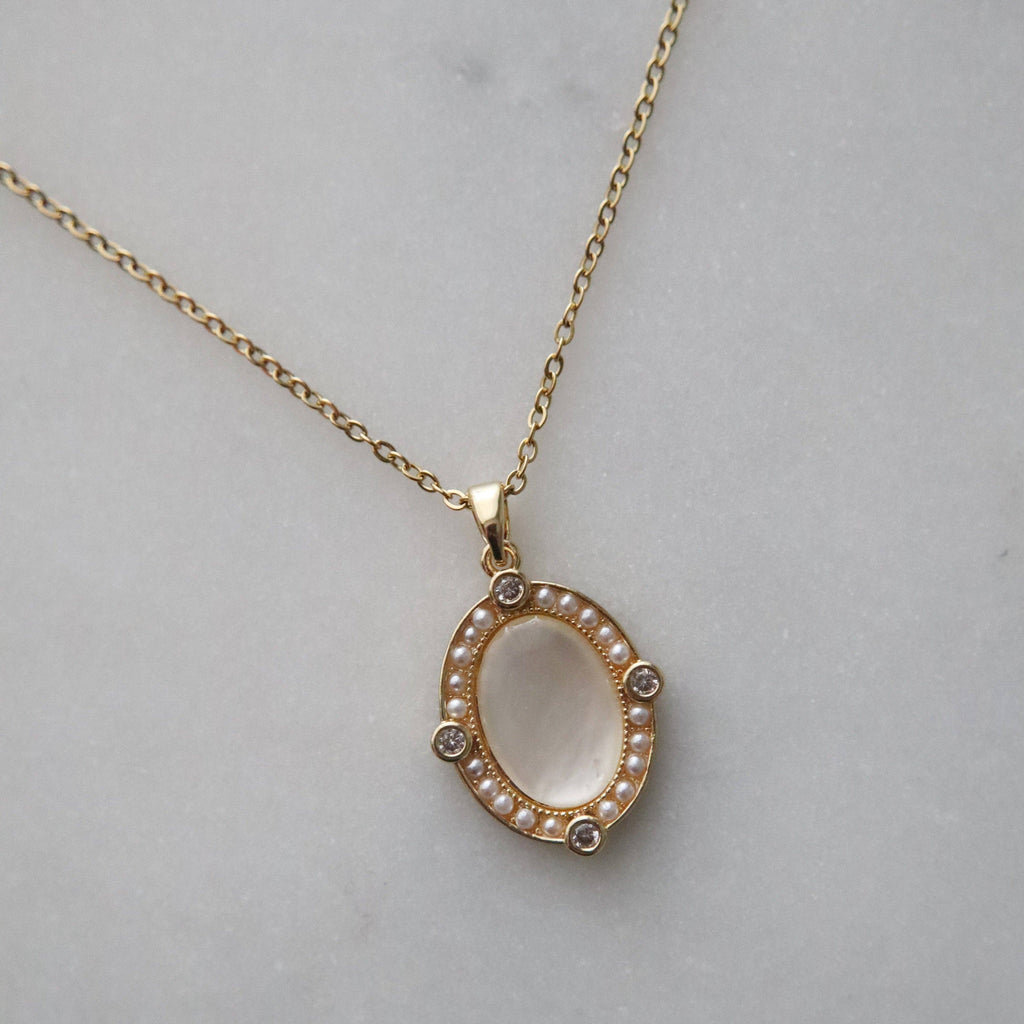 White Shell Pendant Necklace