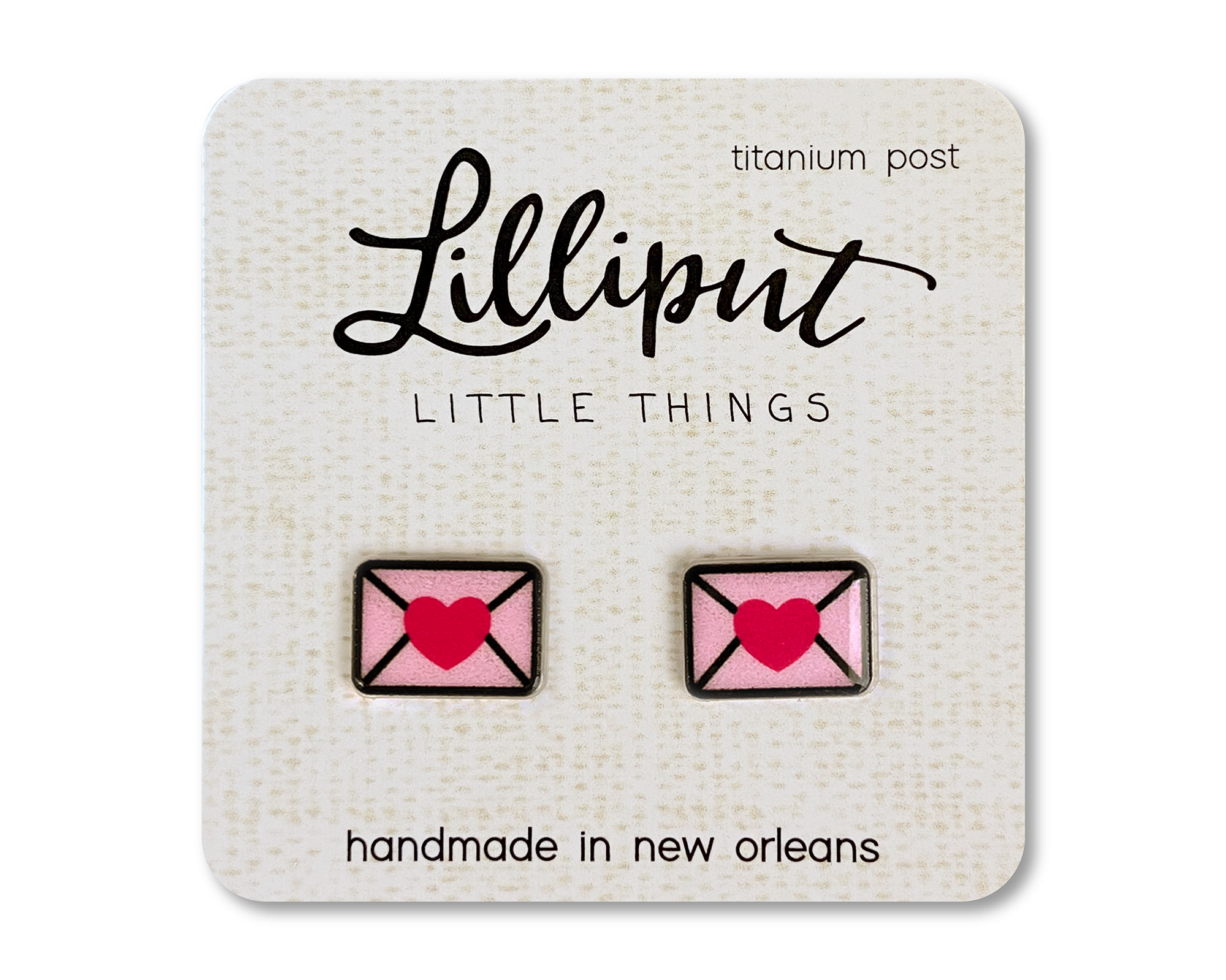 Love Letter Earrings: White