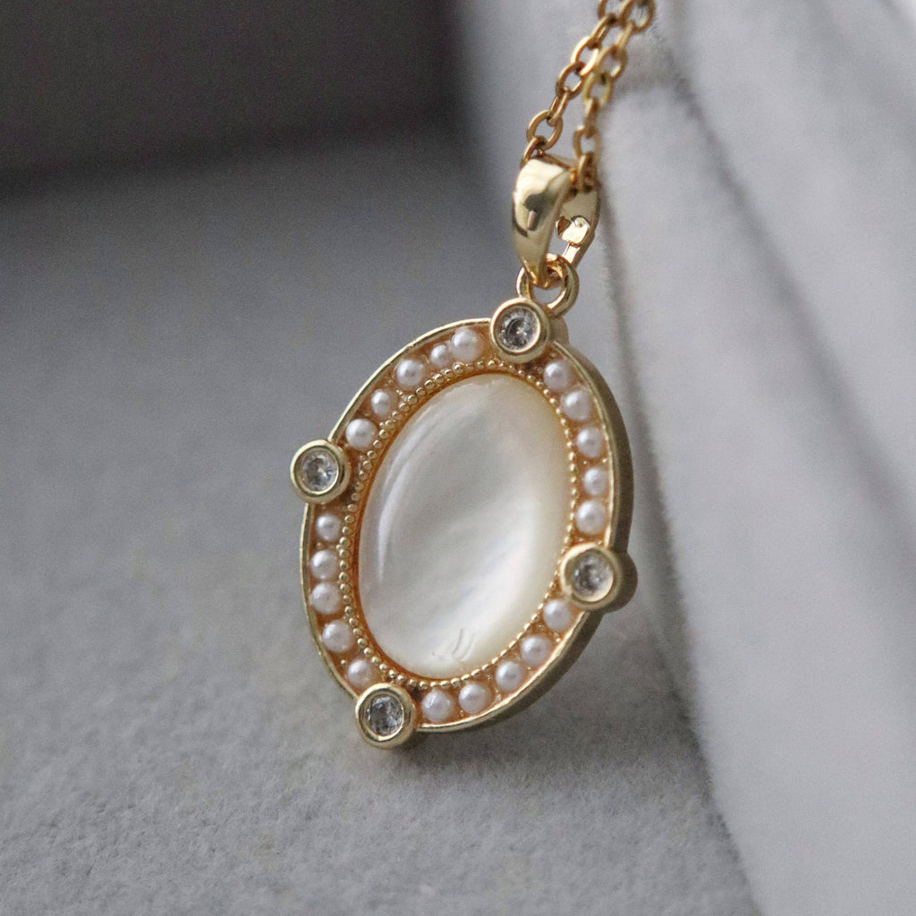 White Shell Pendant Necklace