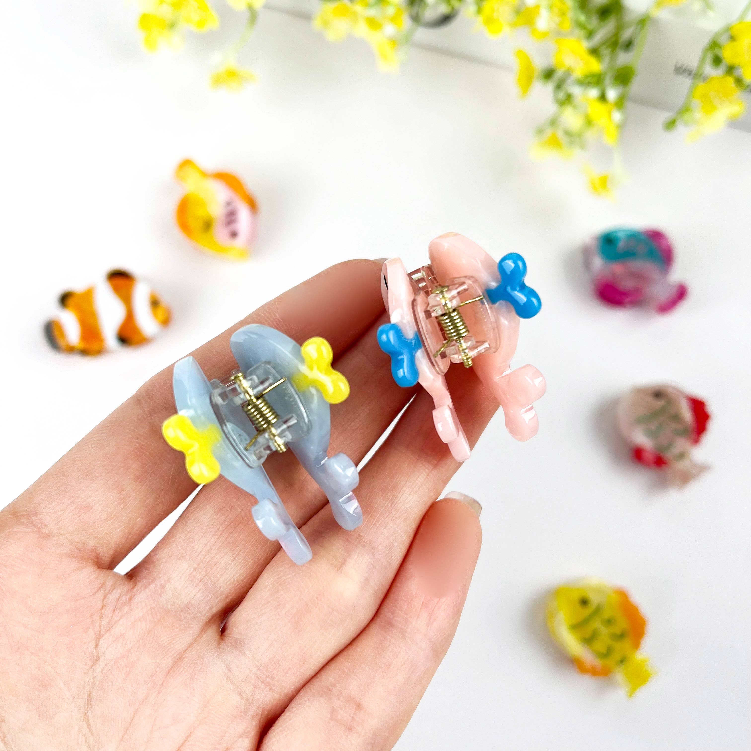 TheDivaSoap - Ocean Fish Mini Claw Clip, Whale Hair Clip