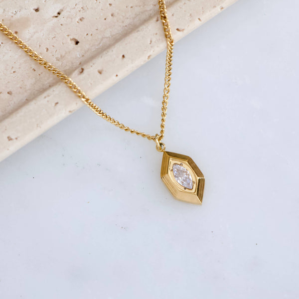 Zircon Diamond Necklace