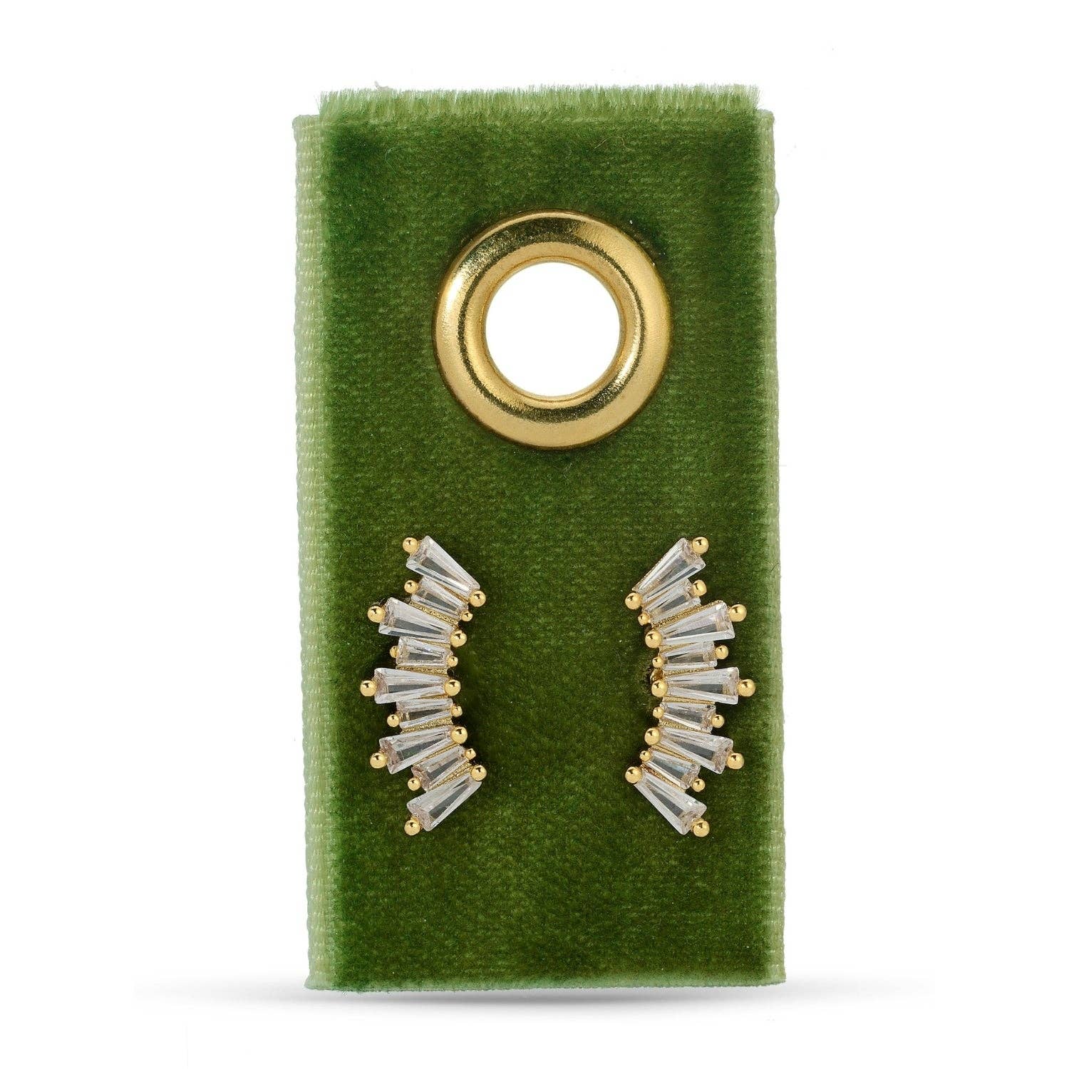 Curved Baguette Earrings