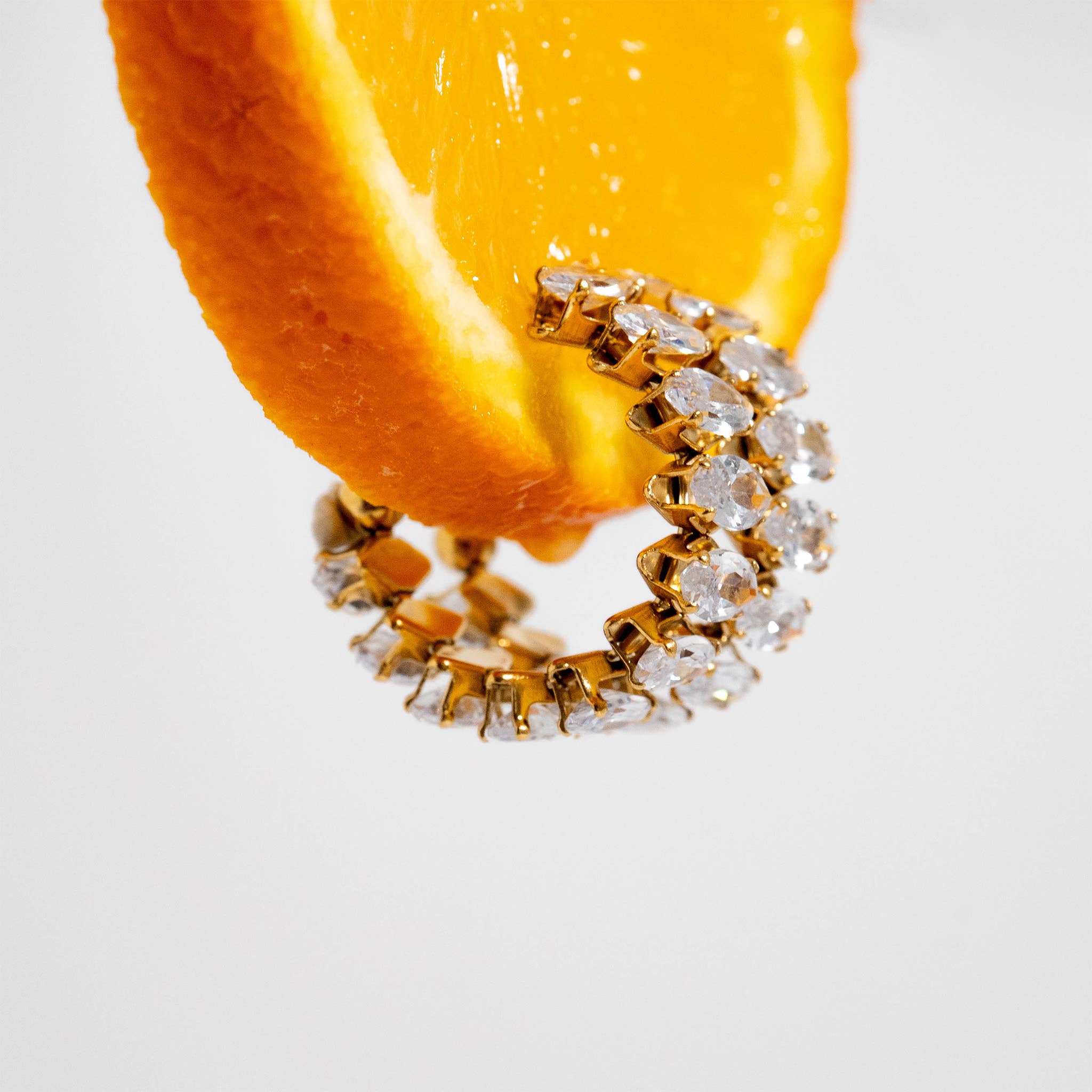 Marquis Stone Hoop Earrings