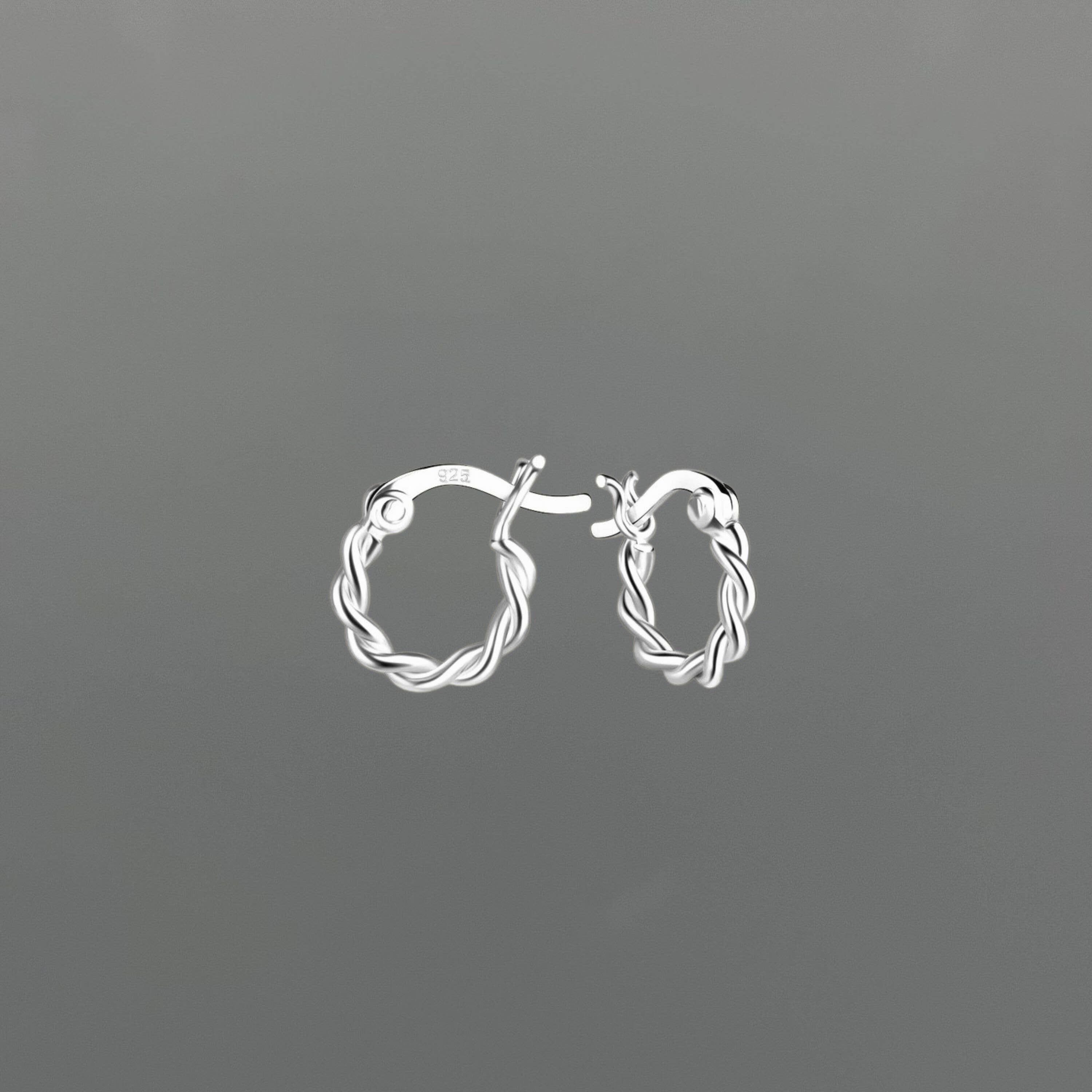 Twisted Huggie Hoops