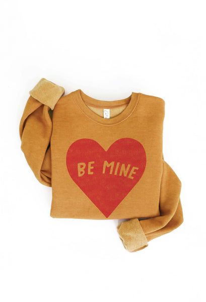 BE MINE Sweatshirt: L / HEATHER DUST