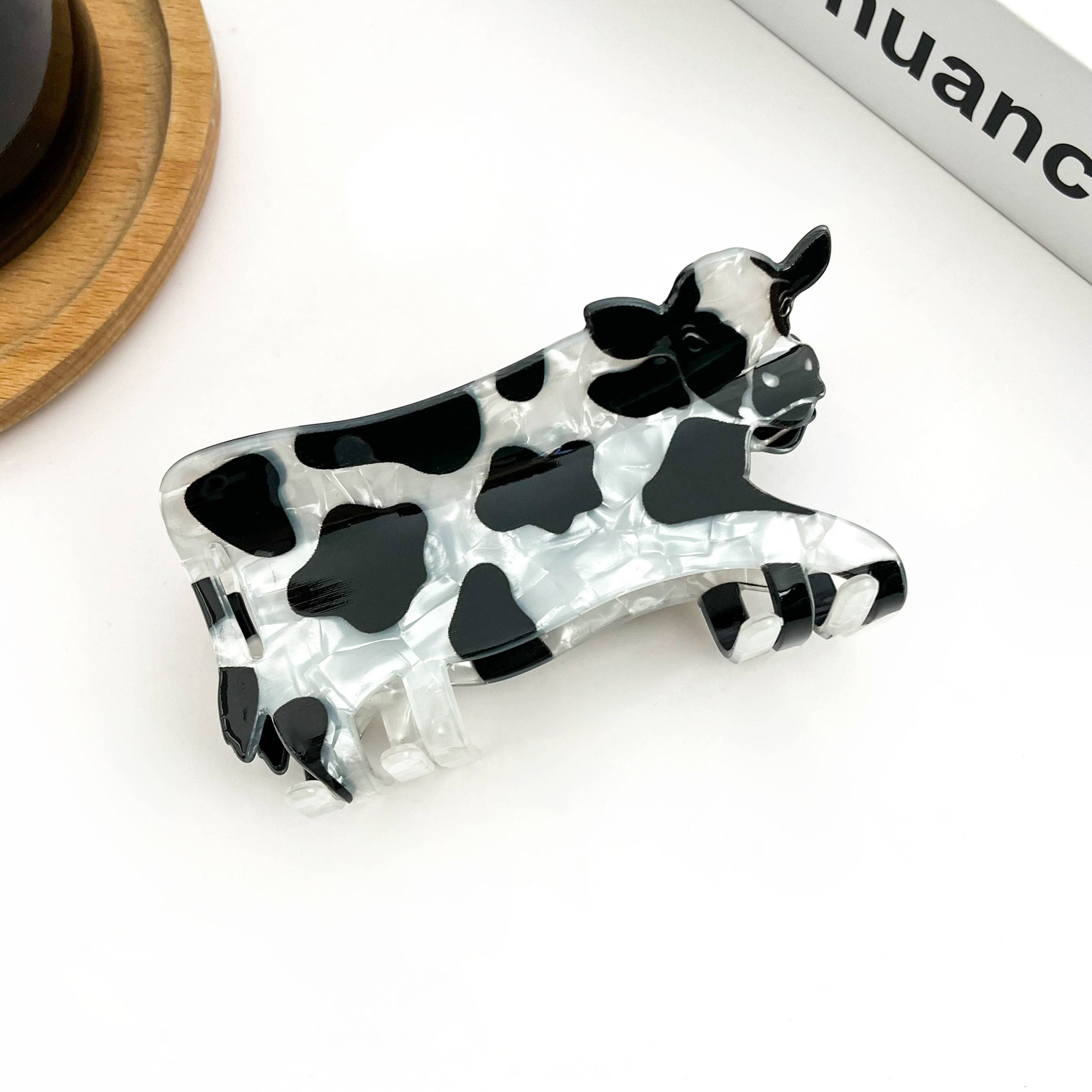 TheDivaSoap - Cow Print Hair Claw Clip, Cute Animal Hair Accessory
