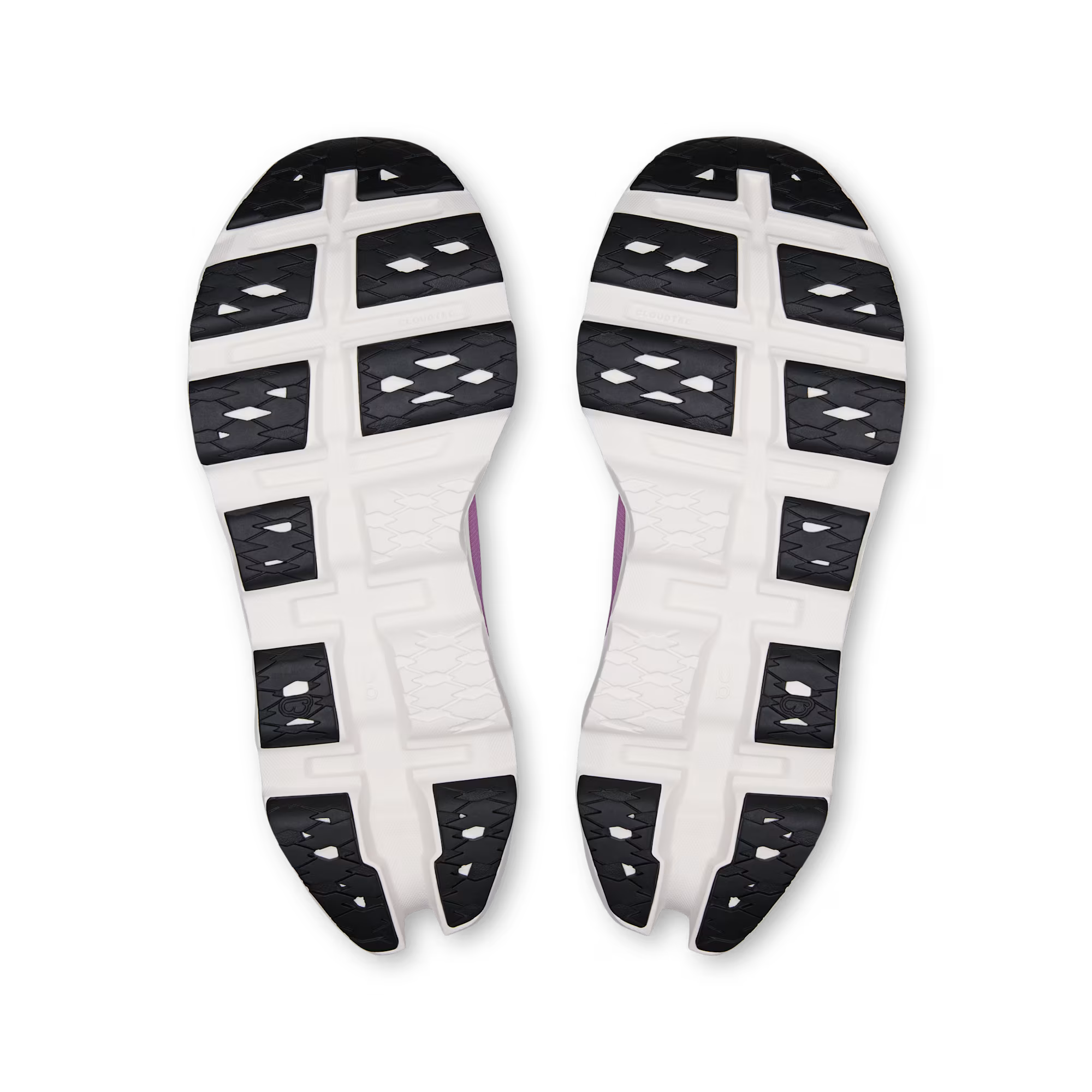 Black and white sole of a shoe on a transparent background