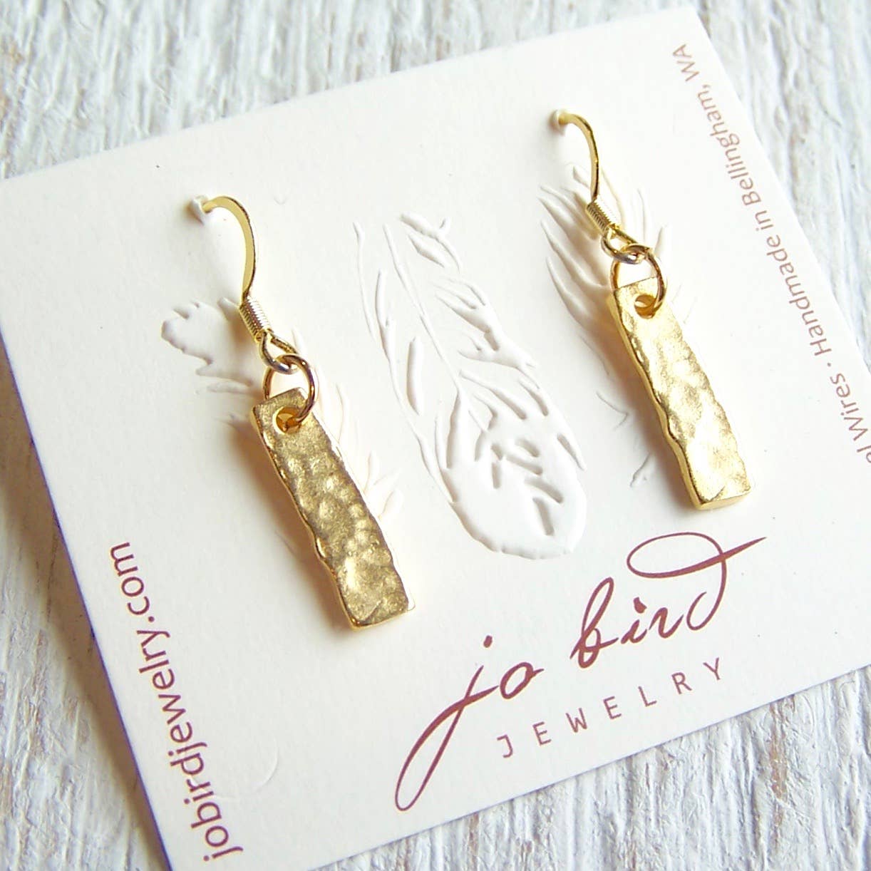 Brushed Gold Hammered Bars