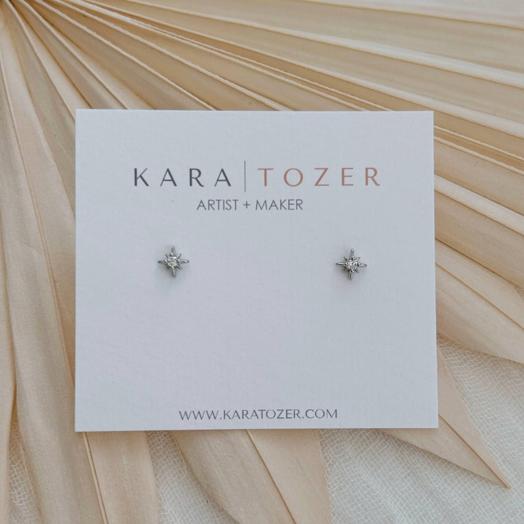 KARA | TOZER - Dainty Star Studs Silver