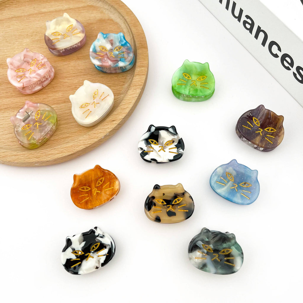 TheDivaSoap - Mini Acetate Cat Head Hair Claw Clip