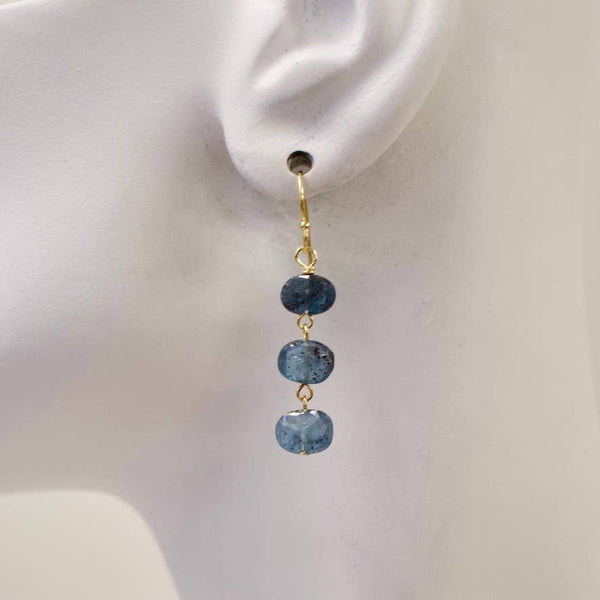 Mini Semi Stack Earrings: Smoky/Lab