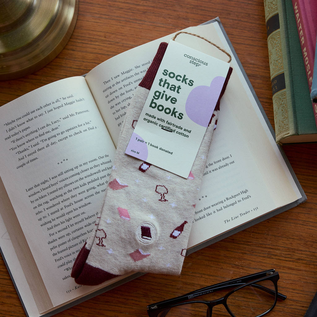 Socks that Give Books | Books and Wine