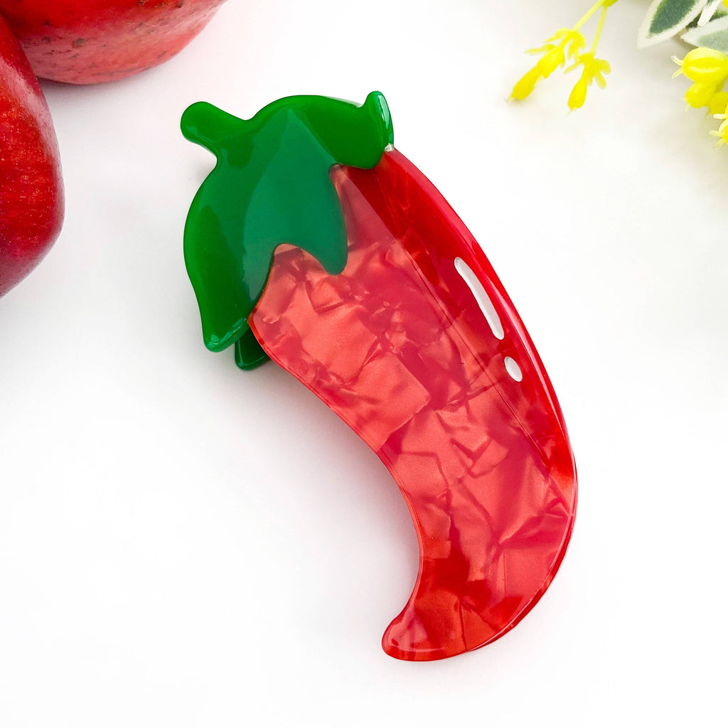 TheDivaSoap - Red Chili Pepper Hair Claw Clip