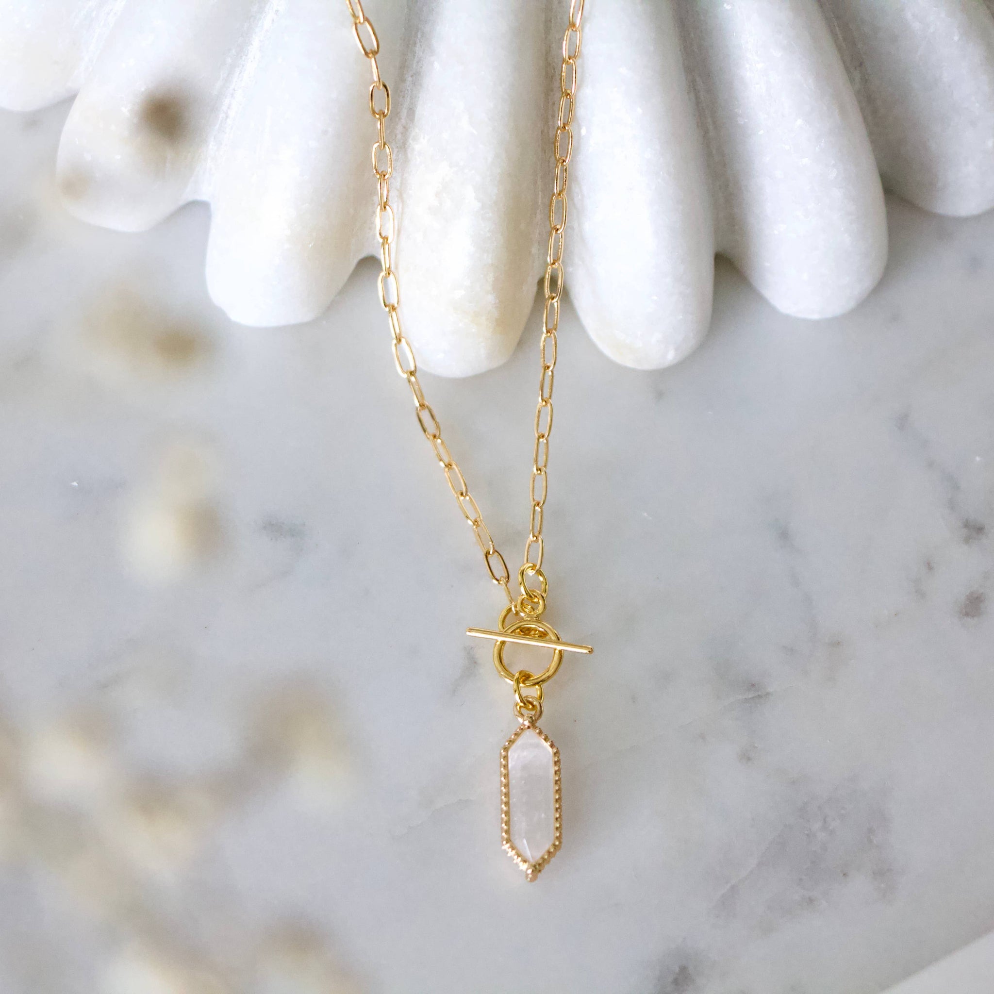 Quartz Toggle Necklace