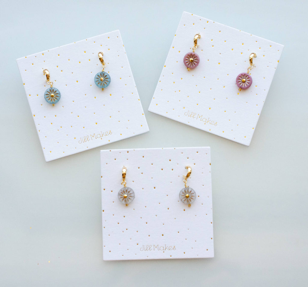 Czech Rhinestone Hoop Earrings