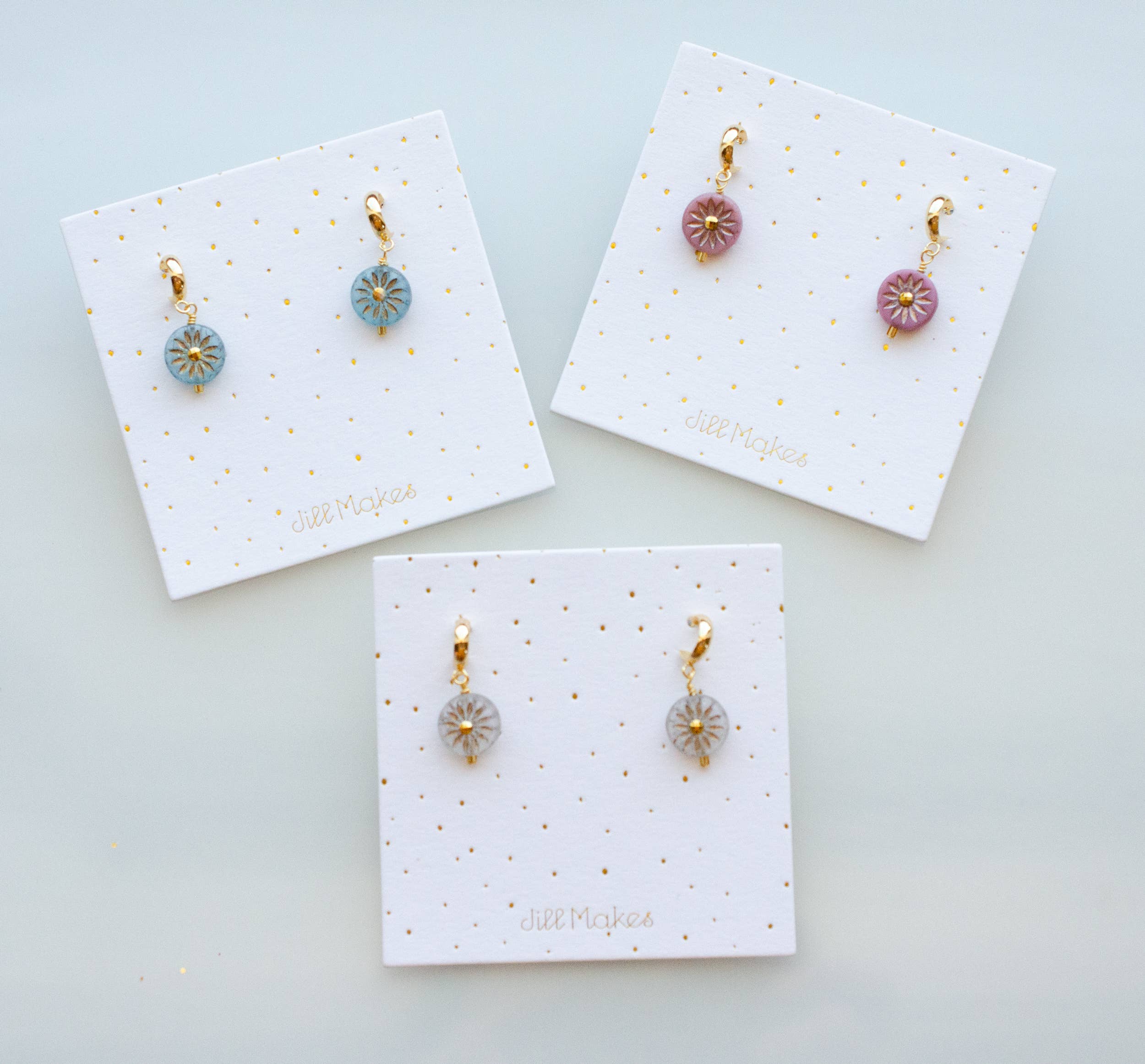 Czech Rhinestone Hoop Earrings